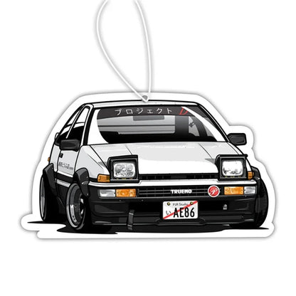 JDM Initial D AE86 Car Air Freshener Hanging Rearview Mirror Perfume Pendant Solid Paper Fujiwara Tofu Shop Interior Accessories