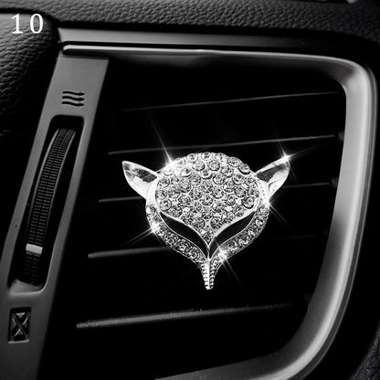 Bling Diamond Car Air Freshener Outlet Perfume Clip Girls High Heel Flower Fragrance Diffuser Interior Car Accessories Xmas Gift