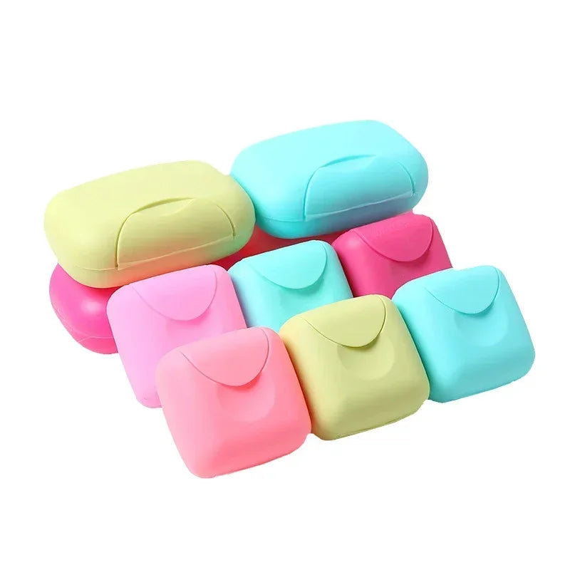 1Pcs Big/small Candy Color Portable Soap Dish Box Case Bath Bowl Plate Case Home Shower Travel Hiking Holder Container Soap Box