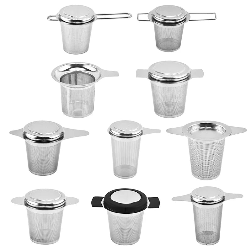 304 Stainless Steel Tea Strainer Reusable Tea Infuser Tea Strainer Teapot Loose Tea Leaf Spice Tea Filter Kitchen Accessories