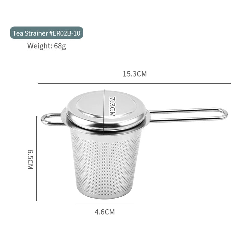 304 Stainless Steel Tea Strainer Reusable Tea Infuser Tea Strainer Teapot Loose Tea Leaf Spice Tea Filter Kitchen Accessories