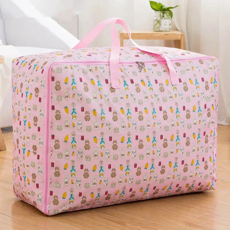 Portable Storage Bag Cartoon Oxford Cloth Quilt Storage Bag Large-Capacity Travel Package Toy Organizing Bag Waterproof Package