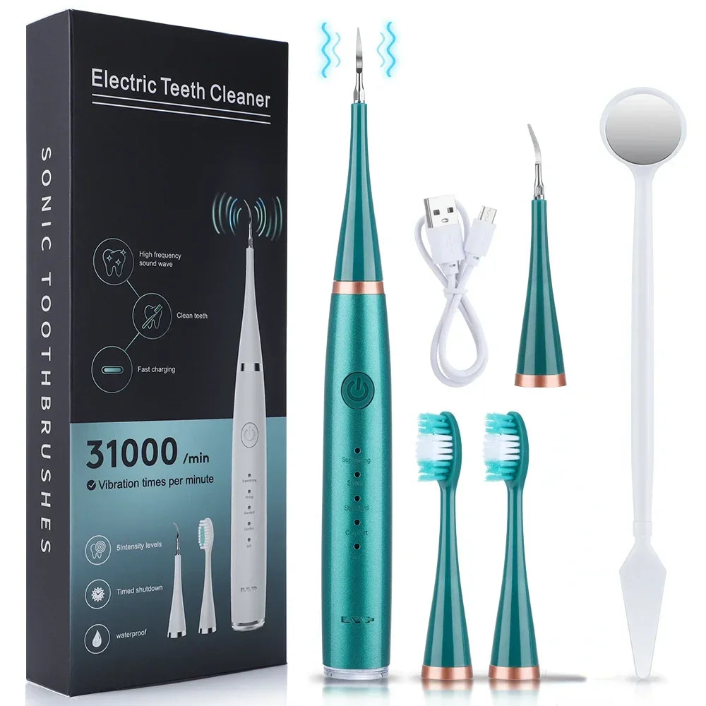 Electric Toothbrush Sonic Dental Teeth Whitening Kit Tooth Whitener Calculus Tartar Remover Tools Cleaner Stain Oral Care