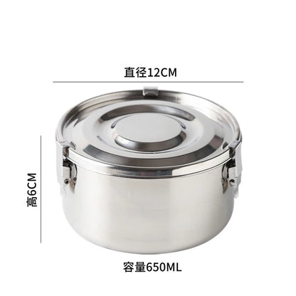 Korean Lunch Box Stainless Steel Large Capacity Bento Box Sealed Leak-proof Picnic Storage Box Vegetable Fruit Fresh-keeping Box