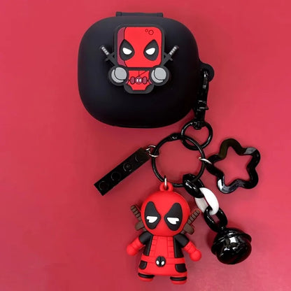 Marvel Deadpool Earphone Case For Anker Soundcore P40i/ R50i/P20i/P25i/Life P3 Silicone Wireless Earbuds Cover With Keychain