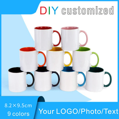 DIY Customized mugs 350ML 12oz Ceramic Mug Print Picture Photo LOGO Text Coffee Milk Cup Souvenir Tea Cups Dropshipping