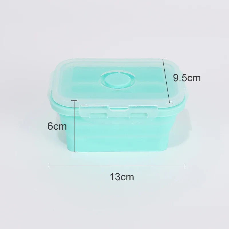 Silicone Food Storage Containers with Lids Collapsible Silicone Lunch Box Bento Boxes Meal Prep Container for Kitchen BPA Free