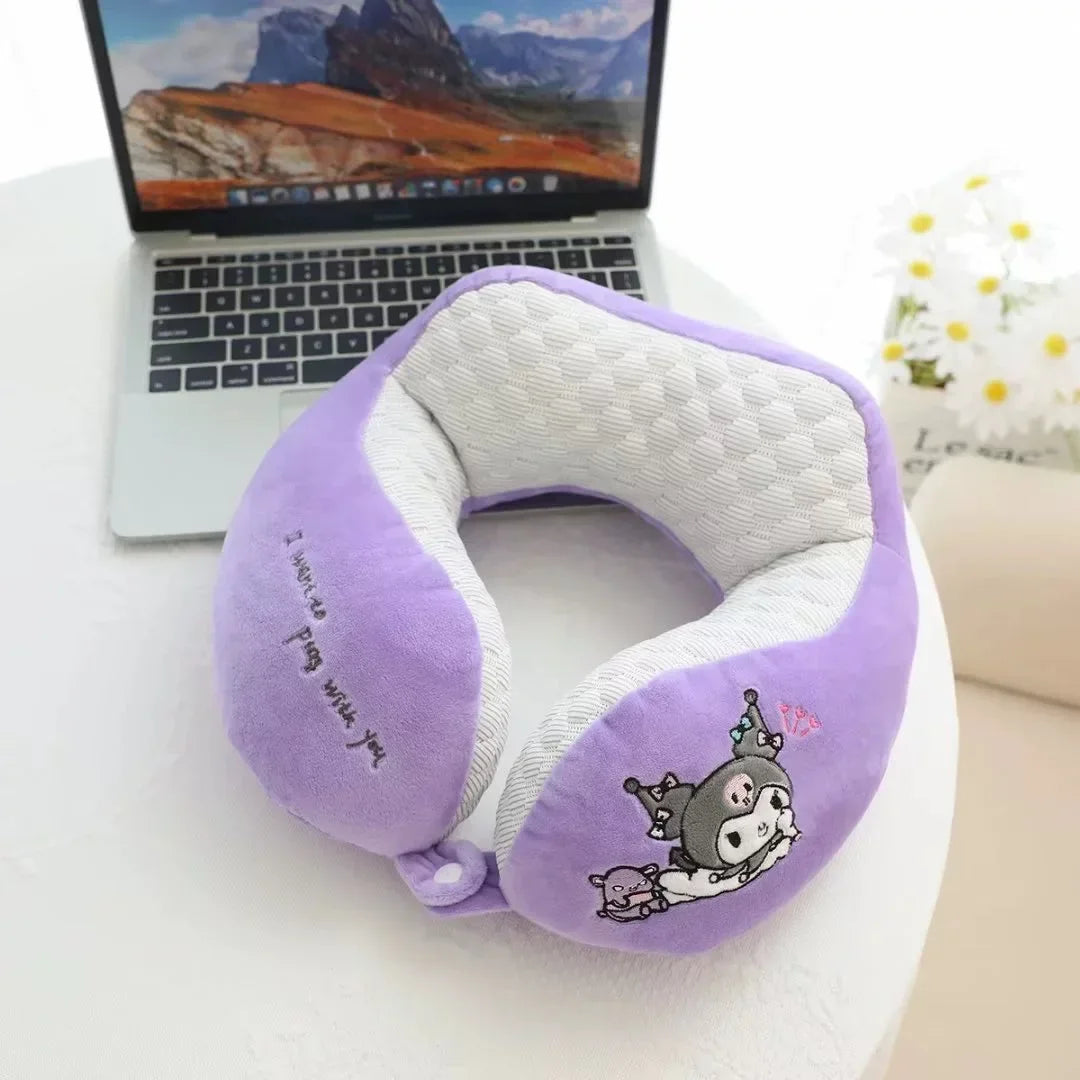 Sanrio My Melody Cartoon Napping Pillow Office Nap Portable Travel Neck Pillow Student Cushion U-Shape Cervical Cushion