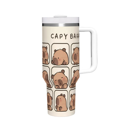 Car Travel Mugs Capybara Stainless Steel 304 Tumbler Water Bottle 40oz/1200ml