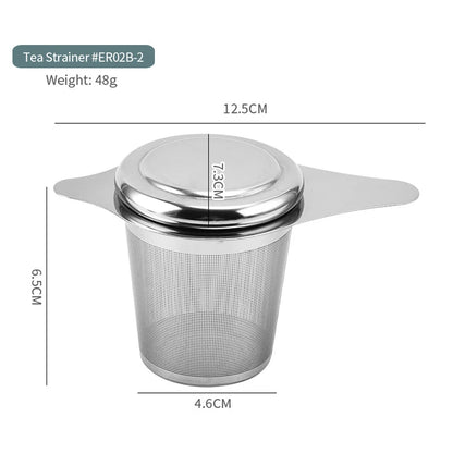 304 Stainless Steel Tea Strainer Reusable Tea Infuser Tea Strainer Teapot Loose Tea Leaf Spice Tea Filter Kitchen Accessories