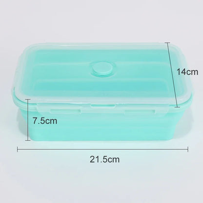 Silicone Food Storage Containers with Lids Collapsible Silicone Lunch Box Bento Boxes Meal Prep Container for Kitchen BPA Free