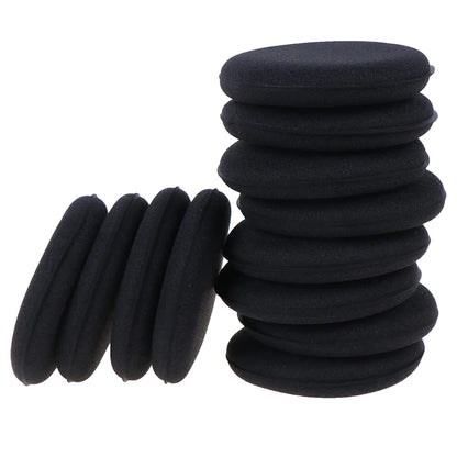 Car Foam Sponge 12Pcs Foam Sponge Wax Applicator Cleaning Detailing Pads Car Waxing Polish Car Home Care Cleaning black 10cm