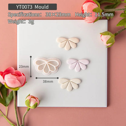 Minimalist Style Polymer Clay Earrings Mold DIY Soft Pottery Mold Bohemian Style Jewelry Pendant Clay Modeling Die Embosser Mold