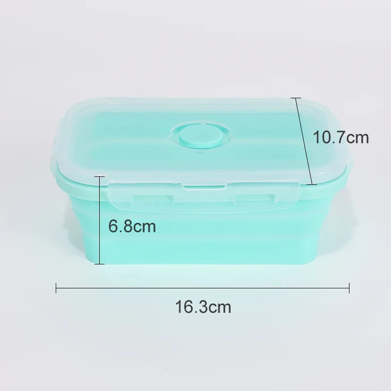 Silicone Food Storage Containers with Lids Collapsible Silicone Lunch Box Bento Boxes Meal Prep Container for Kitchen BPA Free