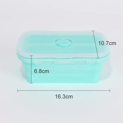 Silicone Food Storage Containers with Lids Collapsible Silicone Lunch Box Bento Boxes Meal Prep Container for Kitchen BPA Free