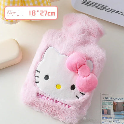 Hello Kitty Reusable Winter Warm Heat Hand Warmer PVC Stress Pain Relief Therapy Hot Water Bottle Bag with Knitted Soft Cozy New