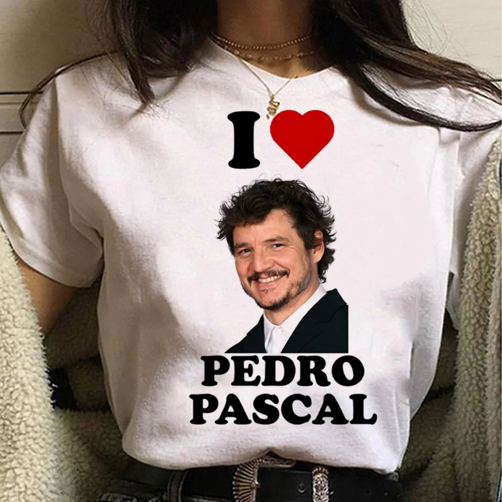 Pedro Pascal t shirt women streetwear anime summer Tee girl streetwear clothing