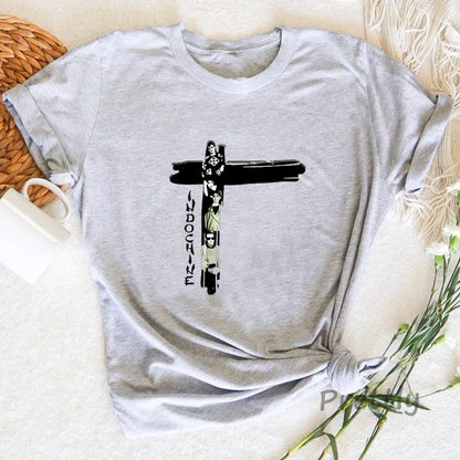 Indochine Pop Rock T-Shirt New Wave French Band Women Men Basic Cotton Short Sleeve Casual Summer Streetwear Tees Tops Clothing