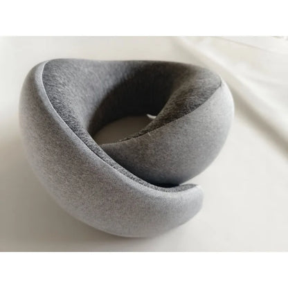 Memory Cotton U-shaped Pillow Cotton Solid Color Airplane Travel  Cervical Neck Protector Pillow