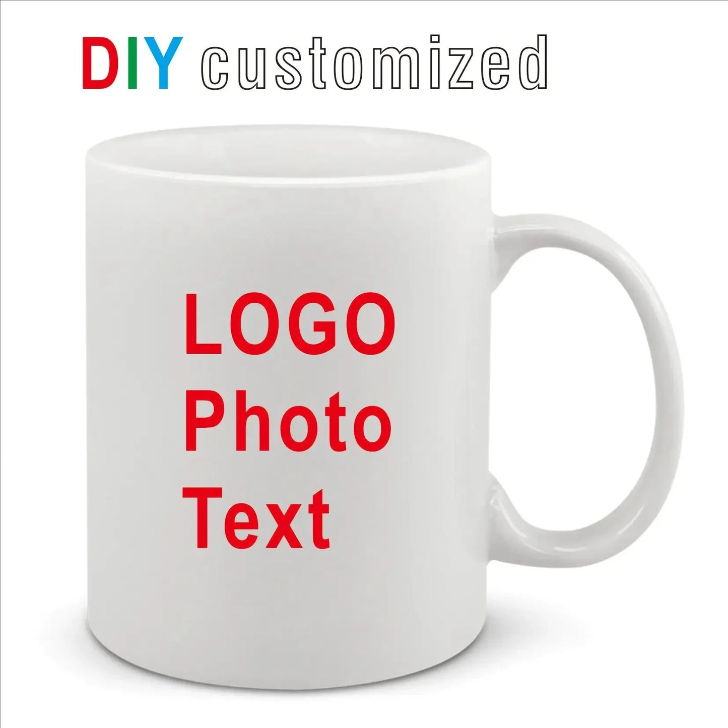 DIY Customized mugs 350ML 12oz Ceramic Mug Print Picture Photo LOGO Text Coffee Milk Cup Souvenir Tea Cups Dropshipping