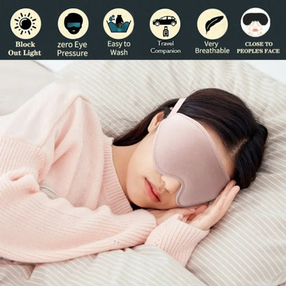 JJYY 3D Depth Contour Adjustable Sleep Eye Mask Blackout Zero IOP Cup Eye Mask Suitable for Sleep Meditation Travel