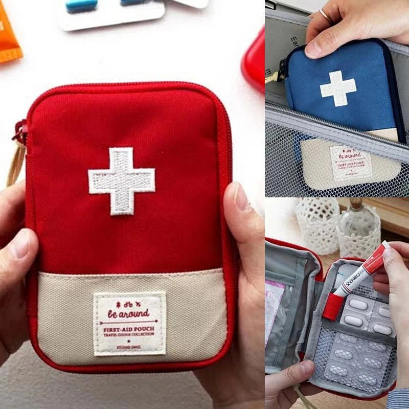 Mini Portable Medicine Bag Travel First Aid Kit Medicine Bag Storage Bag Survival Kit Medicine Box Outdoor Emergency Camping