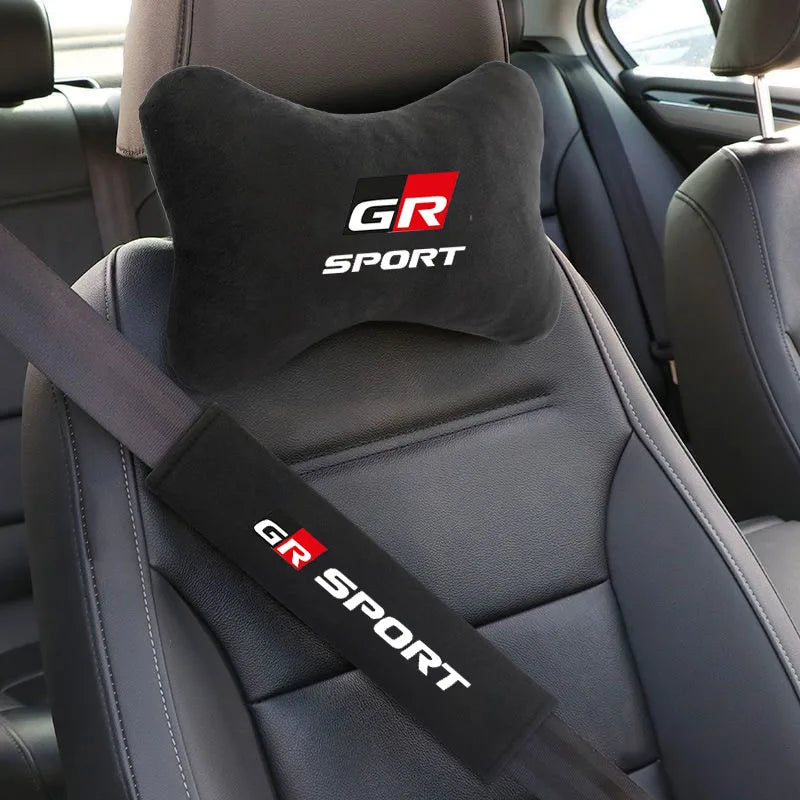 For GR Sport Gazoo Racing Yaris 86  Hilux Supra Car Headrest Neck Support Seat Soft Neck Pillow Auto Accessories