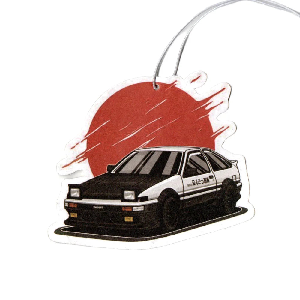 JDM Initial D AE86 Car Air Freshener Hanging Rearview Mirror Perfume Pendant Solid Paper Fujiwara Tofu Shop Interior Accessories