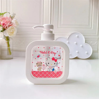 New Sanrio Hello Kitty Portable Bath Bottle Cartoon Travel Shampoo Shower Milk Sub-Bottle Lotion Dormitory Press Storage Bottle