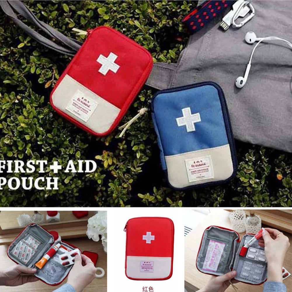 1/2/10Pcs Mini Portable Medicine Bag First Aid Kit Outdoor Medical Emergency Kits Pouch Organizer Home Medicine Pill Storage Bag