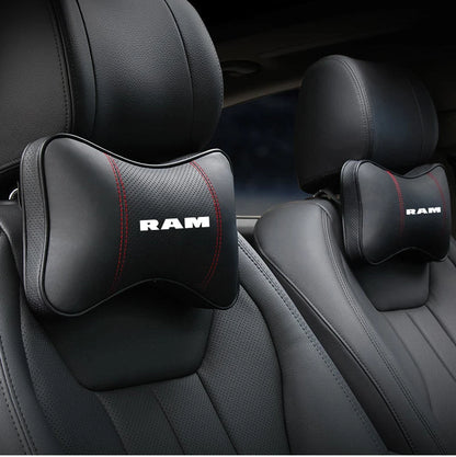 2PCS Car Headrest Neck Pillow Auto Car Neck Cushion Memory Foam for Dodge Ram 1500 2500 3500 Accessories Car Styling