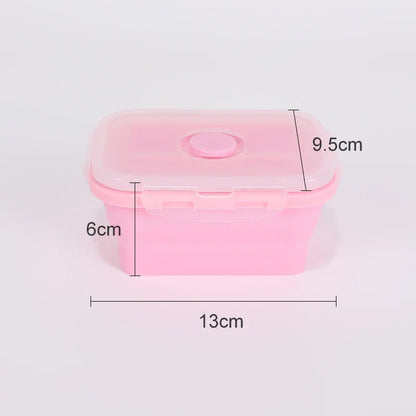 Silicone Food Storage Containers with Lids Collapsible Silicone Lunch Box Bento Boxes Meal Prep Container for Kitchen BPA Free