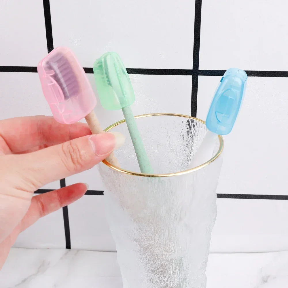 50/5Pcs Portable Toothbrush Head Cover Dustproof Teeth Brush Protective Storage Case Cover For Outdoor Travel Bathroom Supplies