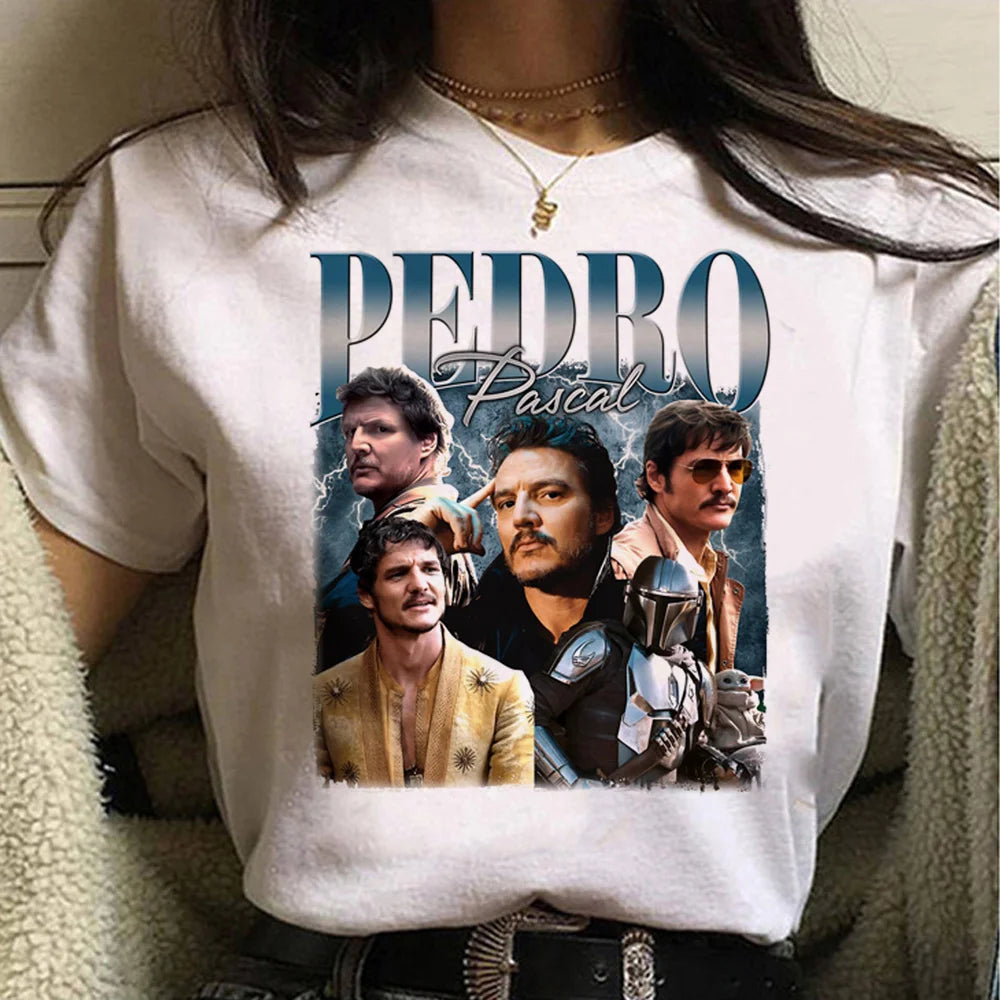 Pedro Pascal t shirt women streetwear anime summer Tee girl streetwear clothing