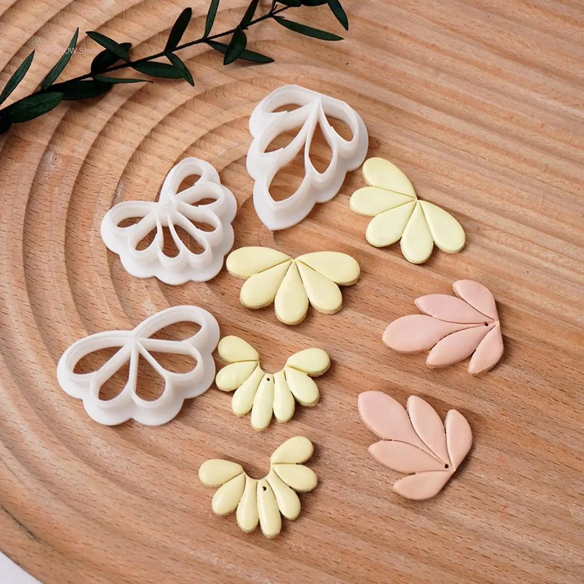 Minimalist Style Polymer Clay Earrings Mold DIY Soft Pottery Mold Bohemian Style Jewelry Pendant Clay Modeling Die Embosser Mold