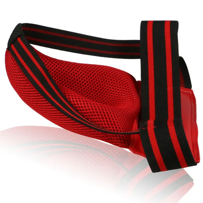 Red Black Adult Male MMA Jockstrap Boxing Sanda Groin Guards Taekwondo Training Crotch Protector Kick Boxing Protection Guard