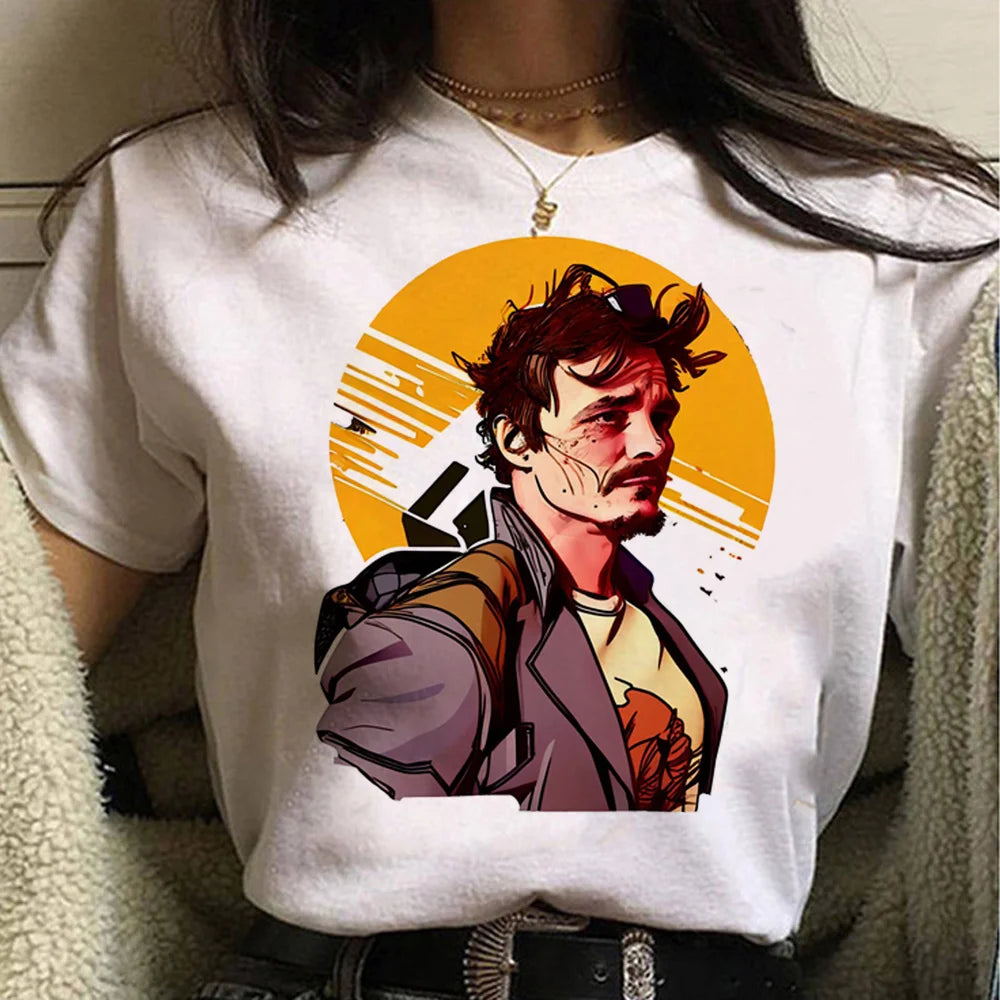 Pedro Pascal t shirt women streetwear anime summer Tee girl streetwear clothing