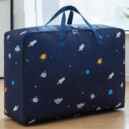 Portable Storage Bag Cartoon Oxford Cloth Quilt Storage Bag Large-Capacity Travel Package Toy Organizing Bag Waterproof Package