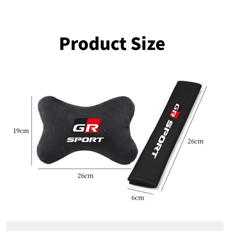 For GR Sport Gazoo Racing Yaris 86  Hilux Supra Car Headrest Neck Support Seat Soft Neck Pillow Auto Accessories