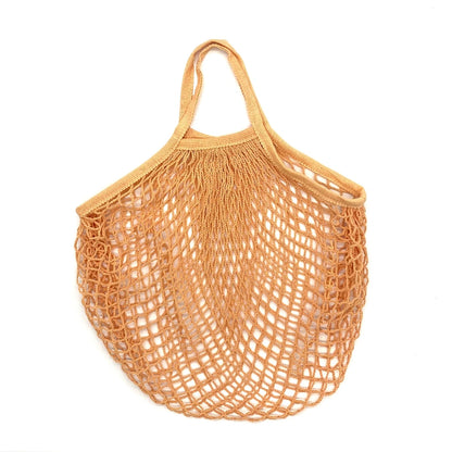 Reusable Grocery Bags Eco-friendly Organic Cotton Mesh Tote Bags Portable Net String Bag for Shopping Storage Fruit Vegetable