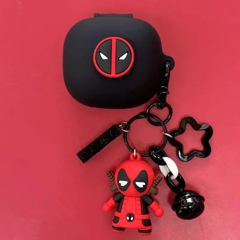 Marvel Deadpool Earphone Case For Anker Soundcore P40i/ R50i/P20i/P25i/Life P3 Silicone Wireless Earbuds Cover With Keychain