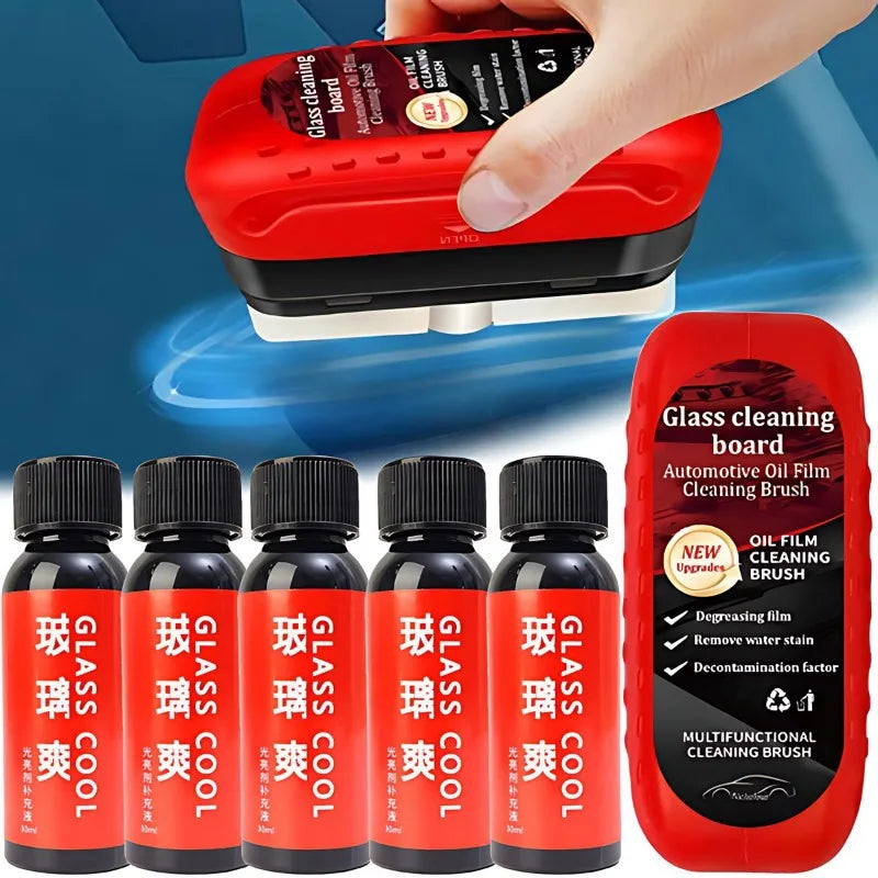 Car Glass Oil Film Remover Powerful Windshield Cleaner Car Glass Sponge Cleaning Brush Water Spots Stain for Car Cleaning Tools