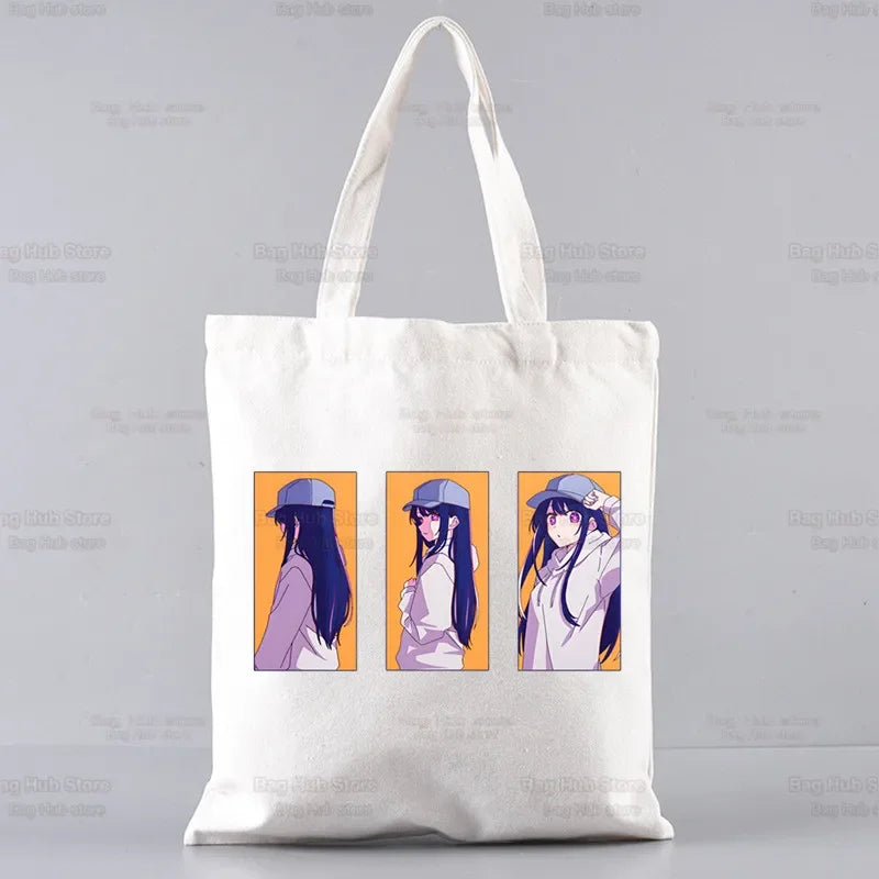 Oshi No Ko Anime Ai Hoshino Ai Ruby Akane Shopping Bag Grocery Handbag Bolsas De Tela Tote Bolsa Shopping Jute Tote Bag Custom