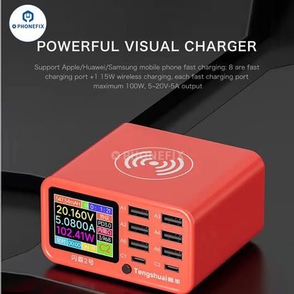 TenSai ShanBa No.1 No.2 Wireless Fast Charging Station for All Mobile Phone Desk Lamps Small Fans Power Banks Quick Charger Tool