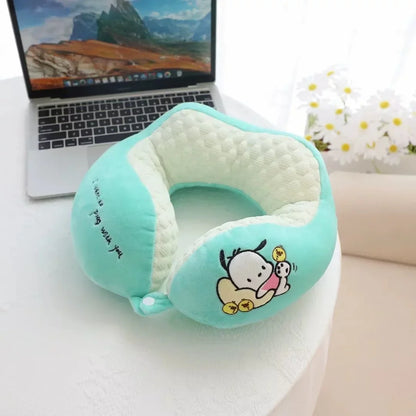 Sanrio My Melody Cartoon Napping Pillow Office Nap Portable Travel Neck Pillow Student Cushion U-Shape Cervical Cushion