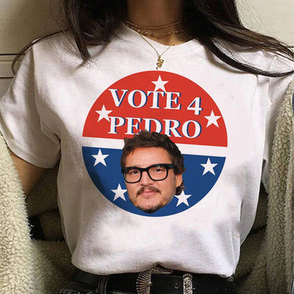 Pedro Pascal t shirt women streetwear anime summer Tee girl streetwear clothing