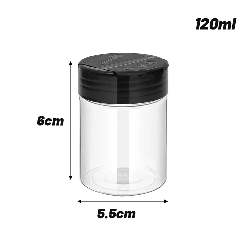 24-1PCS Transparent Seasoning Jars Reusable Large Empty Spice Condiment Storage Bottles Season Powder Containers Box For Kitchen