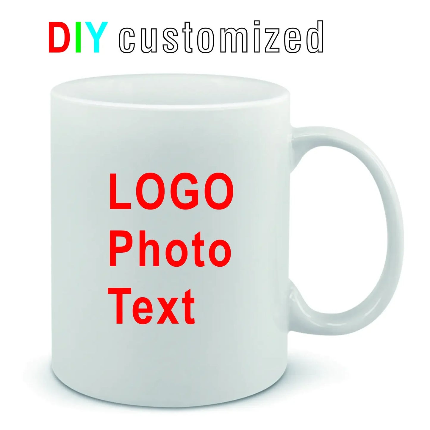 DIY Customized mugs 350ML 12oz Ceramic Mug Print Picture Photo LOGO Text Coffee Milk Cup Souvenir Tea Cups Dropshipping