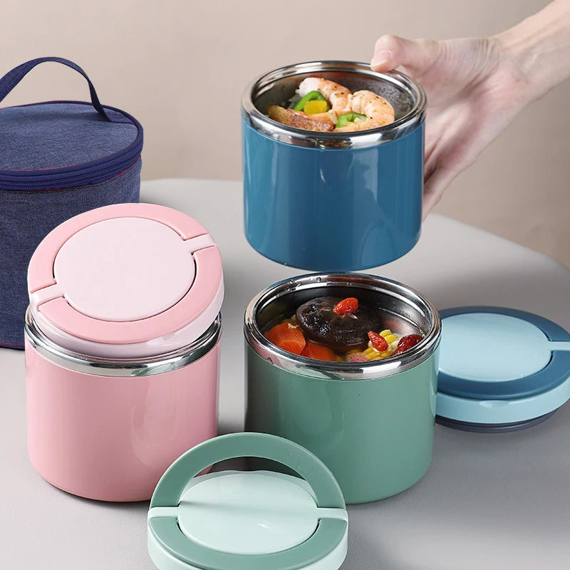 Soup Thermos Food Jar Insulated Lunch Container Bento Box for Cold Hot Food Food Flask Stainless Steel Lunch Box With Handle