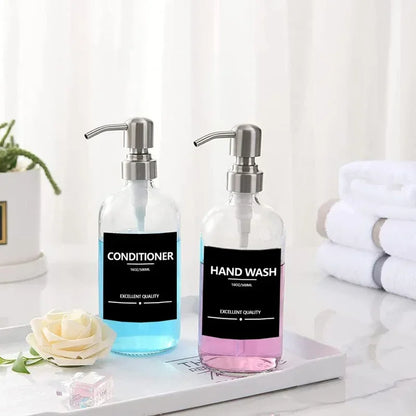 7/8 PCS Shampoo Conditioner Body Wash Bathroom Bottle Stickers Waterproof Soap Dispenser Labels Large Size Lotion Label Sticker